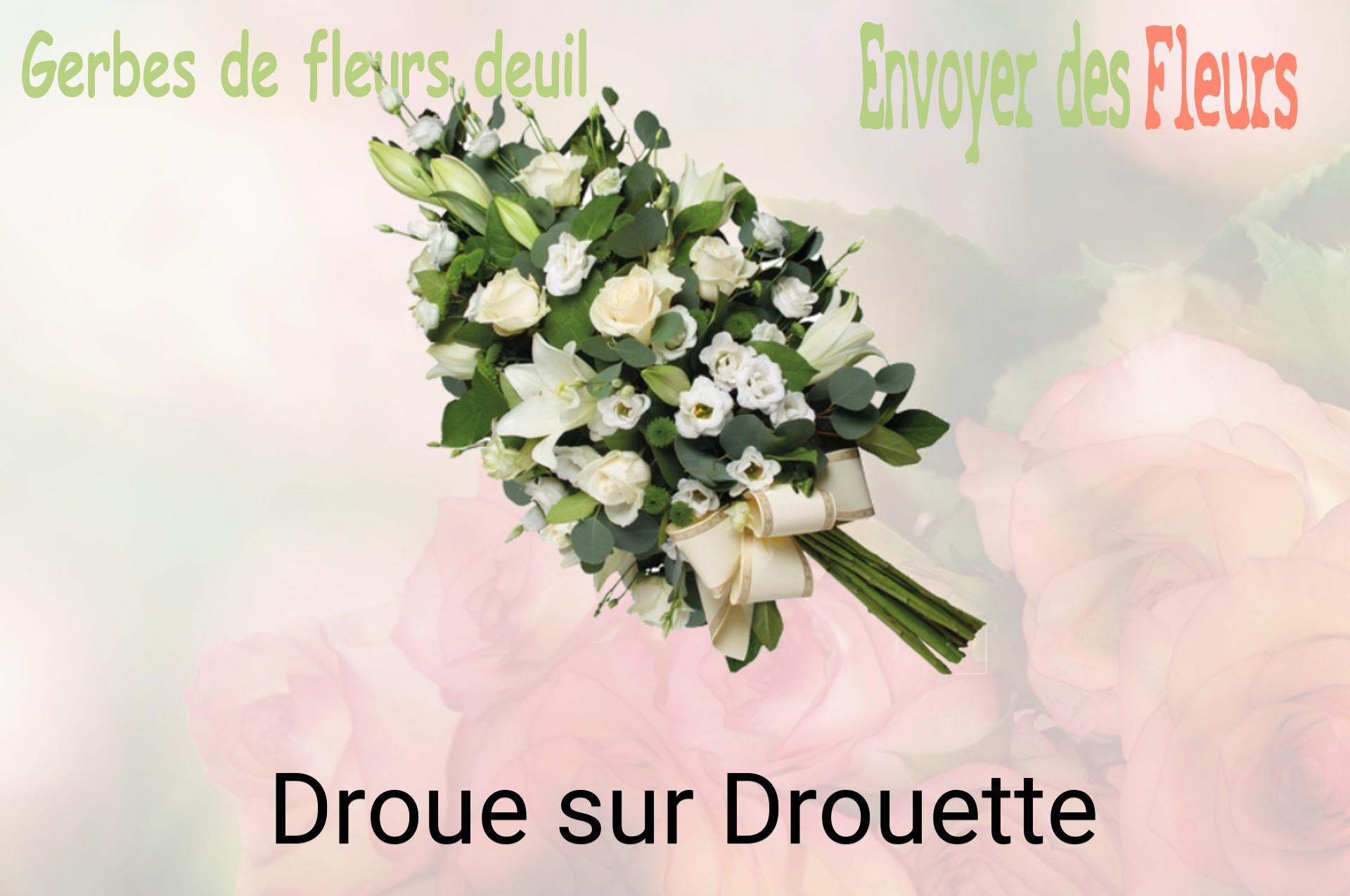 Gerbe de fleurs de deuil livrée à Droue-sur-Drouette